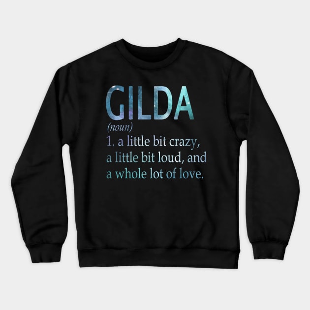 Gilda Crewneck Sweatshirt by Guitar Hero-Typography 